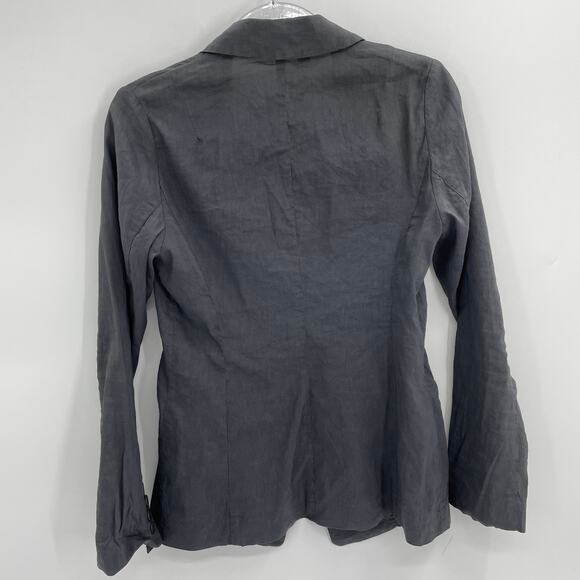 EILEEN FISHER Linen Blazer Single Button Unstructured Summer Jacket Womens 4 - Picture 2 of 7